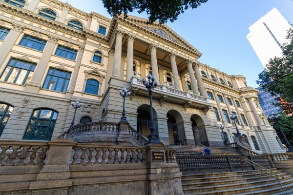 Fachada da Biblioteca Nacional, no Rio