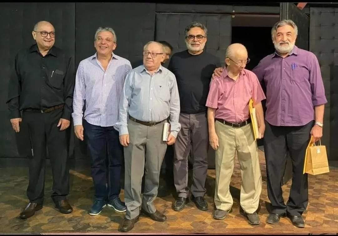 Acadêmicos Elmar, Nelson Nery, Carlos Evandro, Luiz Ayrton, Francisco Miguel de Moura e Itamar Costa, nos 50 anos da UBE-PI.