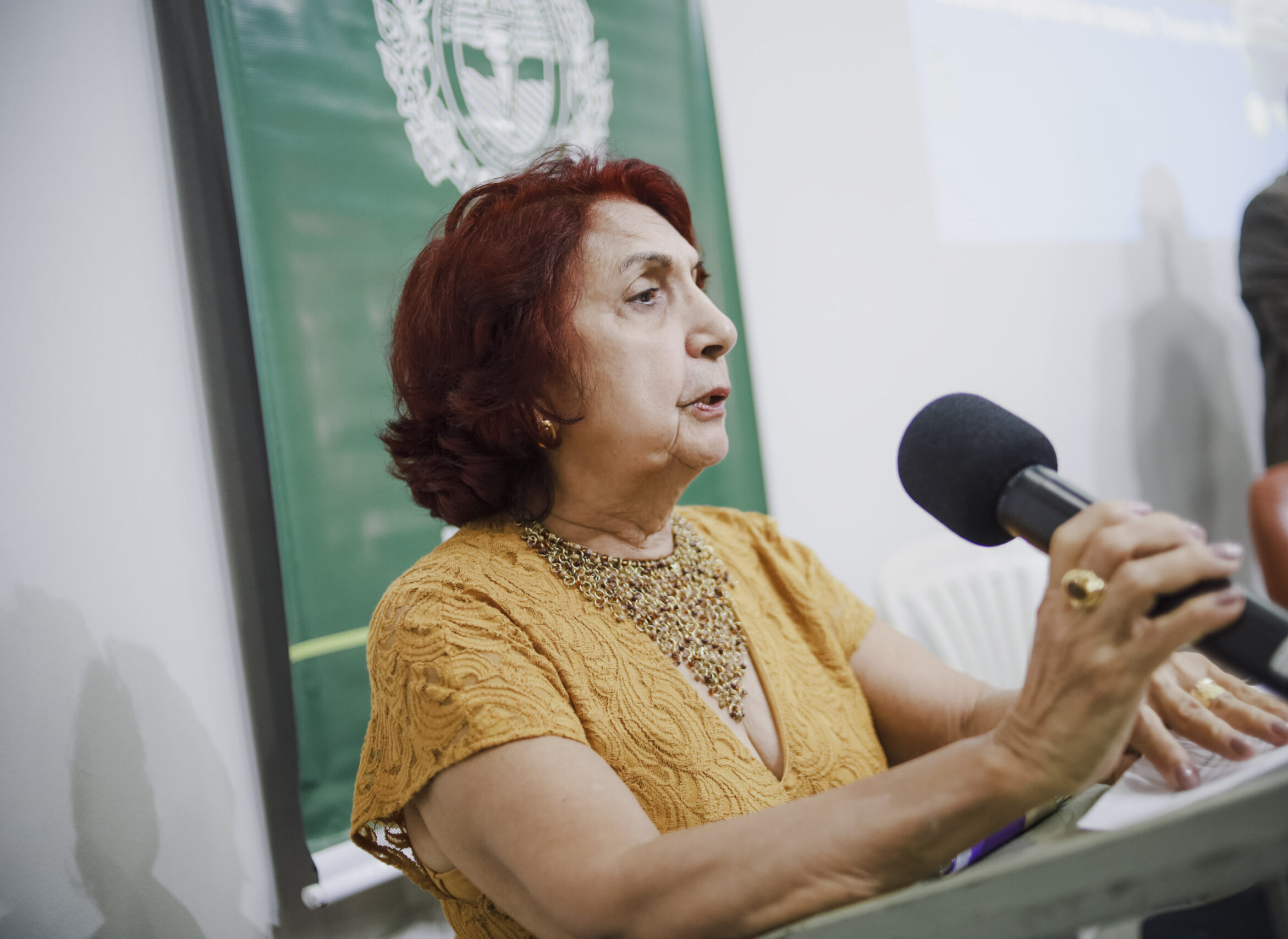 Acadêmica Fides Angélica, presidente da APL/Imagem: Jairo Moura.