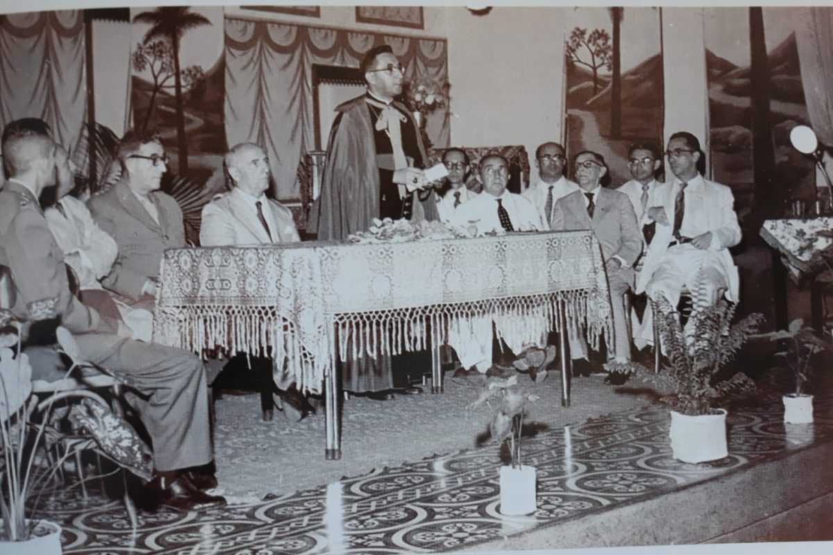 Dom Avelar preside a solenidade de instalação da FAFI, em 1958.
